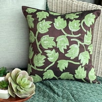 Cushion Covers For Couch, Dark Brown Decorative Pillowcases 16x16 inch (40x40 cm), Art Silk Throw Pillows For Couch, Nature & Floral, Tropical Pillow Covers - Tulip Tropicava