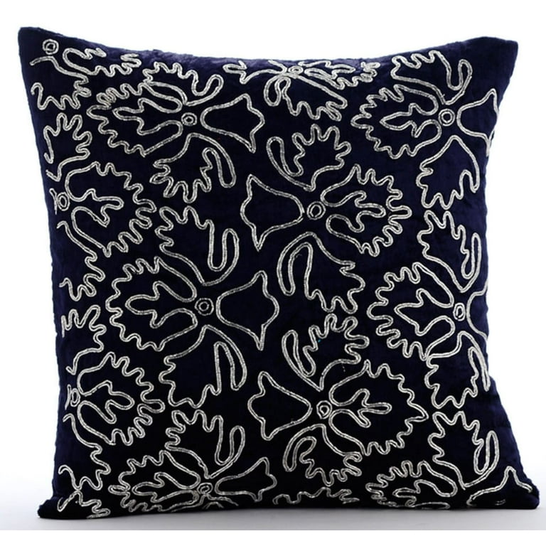 クッションカバー Cushion Cover navy line Amazon.com: Kevin Textile Decorative Square Throw Pillow