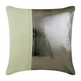 thumbnail image 1 of Cushion Covers, Decorative Charcoal Grey Designer Pillowcases 16x16 inch (40x40 cm), Faux Leather Cushion Cover, Patchwork, Contemporary Throw Pillow - Better Half Charcoal Silver, 1 of 3