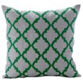 thumbnail image 1 of Cushion Covers, Decorative Green Pillow Covers For Couch 16x16 inch (40x40 cm), Linen Zippered Throw Pillow Covers, Moroccan, Lattice, Trellis, Embroidery, Contemporary - Green Parade, 1 of 3