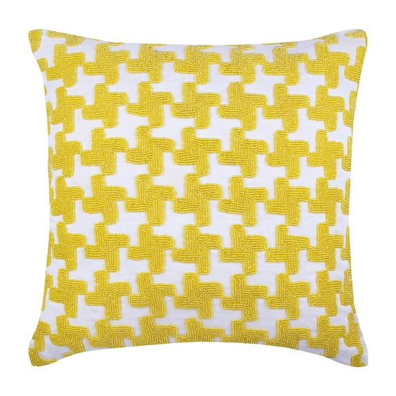 Cushion Covers For Couch, Pillow Covers 12x12 inch (30x30 cm) Yellow, Cotton Throw Pillow Covers, Handmade Pillow Covers, Modern Geometric Pillow Cover, Contemporary - Yellow Belly