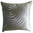thumbnail image 1 of Cushion Covers, Gray Pillow Covers 12x12 inch (30x30 cm), Geometric Throw Pillow Covers, Art Silk Square Pillowcases, Spiral Pillow Covers, Modern, Abstract - Metallic Rings, 1 of 6