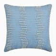 thumbnail image 1 of Cushion Covers, Light Blue Throw Pillow Cover, Mother Of Pearls Boudoir Pillow Cover, 14x14 inch (35x35 cm) Pillow Cover, Square Linen Striped Throw Pillow Cover French - Arctica, 1 of 5