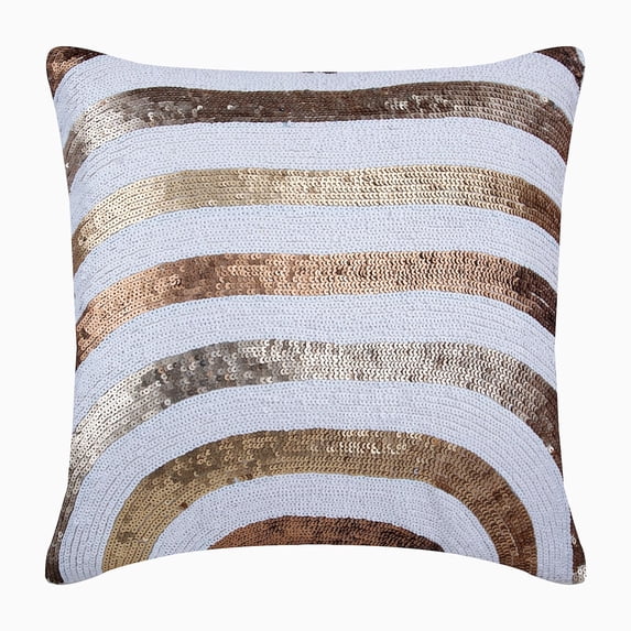 Cushion Covers, Pillowcase With Zipper, Decorative Pillow Covers 22x22 inch (55x55 cm) White, Silk Throw Pillow Covers, Handmade Pillow Covers, Modern Style, Abstract - Alchemy