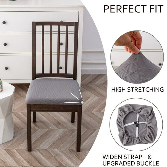 Cushion Covers for Dining Room Chairs - Elegant and Durable Dining Chair Slipcovers - and Revitalize Kitchen Chair Upholstery