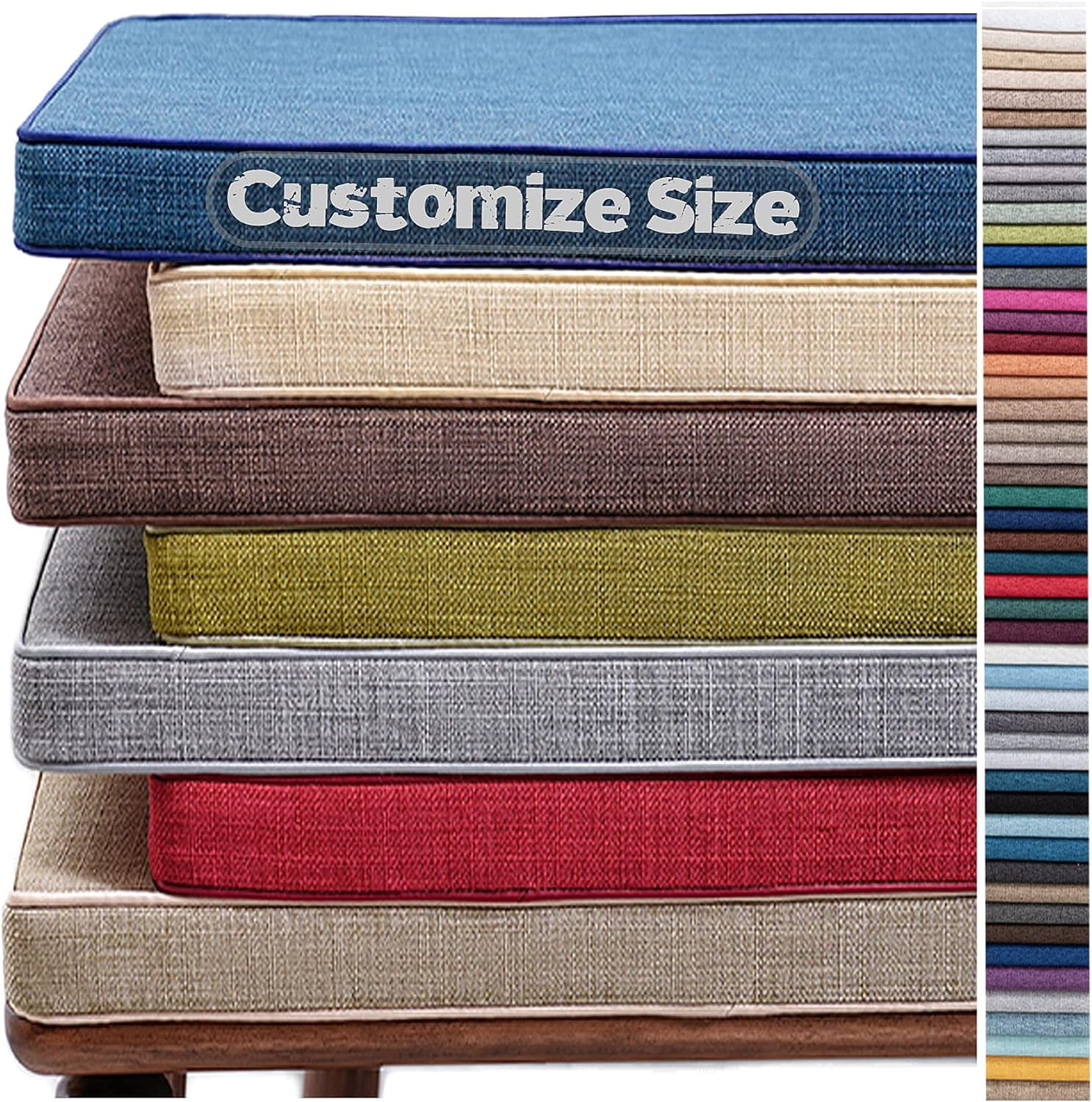 Cushion Custom Size For Bench, Customize Cushion For Indoor Outdoor