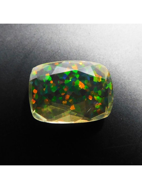 Cushion Cut 13.55 Ct Lab-Created Fire Opal Loose Gemstone For Pendant CERTIFIED