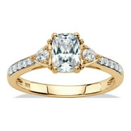 Diamond Accent Interlocking Hearts Promise Ring in Platinum over ...
