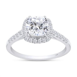 SZUL Women s Sapphire and Diamond Ring in 10K White Gold Walmart