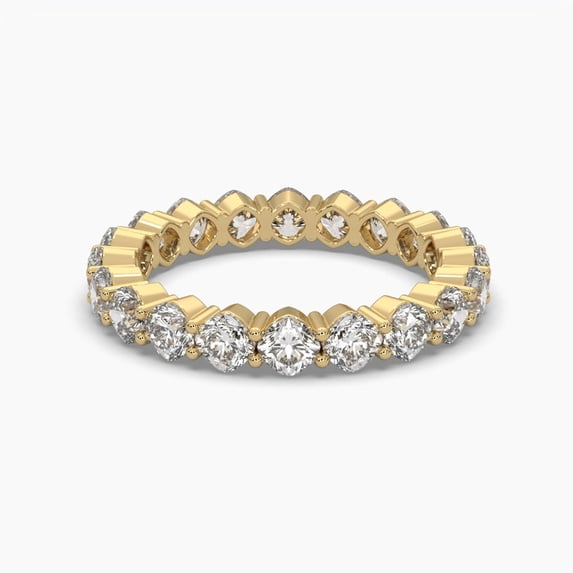 Cushion Cut Moissanite 18k Eternity Ring