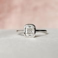 thumbnail image 1 of Cushion Cut Moissanite Engagement Ring Solitaire Solid Silver Anniversary Gift Rings Moissanite Bezel Set Promise Ring For Women, 1 of 3