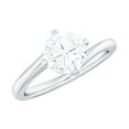 thumbnail image 1 of Rosec Jewels Moissanite Cushion Cut Engagement Ring 1 Ct - 6 mm - D-VS1 Grade Bypass Ring Moissanite, 18K White Gold, US 7.00, 1 of 7