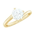 thumbnail image 1 of Rosec Jewels Moissanite Cushion Cut Engagement Ring 1 Ct - 6 mm - D-VS1 Grade Bypass Ring Moissanite, 18K Yellow Gold, US 10.00, 1 of 7