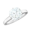 thumbnail image 1 of Rosec Jewels Certified Moissanite Solitaire Engagement Ring 3 Carat - 8 mm Cushion Cut Ring for Women - D-VS1 Grade, 10K White Gold, US 9.50, 1 of 8