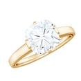 thumbnail image 1 of Rosec Jewels Certified Moissanite Solitaire Engagement Ring 3 Carat - 8 mm Cushion Cut Ring for Women - D-VS1 Grade, 10K Yellow Gold, US 6.00, 1 of 8