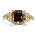 thumbnail image 1 of Cushion Cut Natural Champagne Diamond Wedding ring - Birthday Gift For Wife, 1 of 2