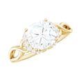 thumbnail image 1 of Rosec Jewels Certified Moissanite Cushion Cut Engagement Ring - Infinity Ring - 8 mm - 3 Ct - D-VS1 Quality, 10K Yellow Gold, US 10.50, 1 of 8
