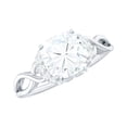 thumbnail image 1 of Rosec Jewels Certified Moissanite Cushion Cut Engagement Ring - Infinity Ring - 8 mm - 3 Ct - D-VS1 Quality, 925 Sterling Silver, US 4.00, 1 of 8