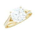 thumbnail image 1 of Rosec Jewels Moissanite Cushion Cut Engagement Ring 3 Carat - D-VS1 Grade- 8mm Moissanite Solitaire Ring with Split Shank, 18K Yellow Gold, US 10.50, 1 of 7