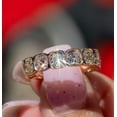 thumbnail image 1 of Cushion Eternity Band Bezel Set Lab Created Diamond Wedding Band Square Cut Eternity Ring, 1 of 4