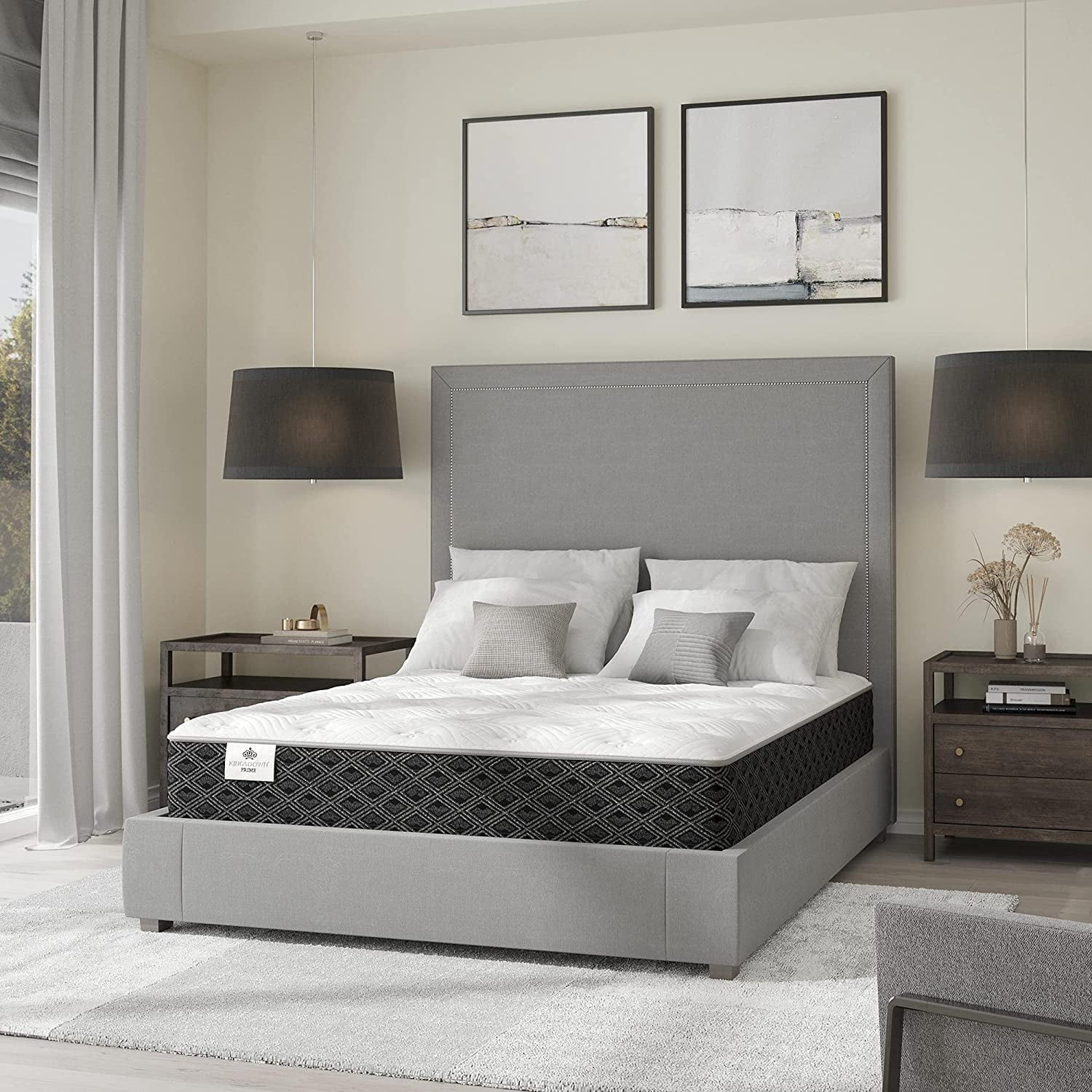 Cushion Firm Innerspring Mattress King Cooling Gel Foam Layer MultiLayered Comfort Cool Sleep