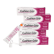Cushion Grip Thermoplastic Denture Adhesive   Refits & Tightens Loose Dentures, Cushions Gums, Waterproof & Zinc-Free - 1 oz Pack of 5