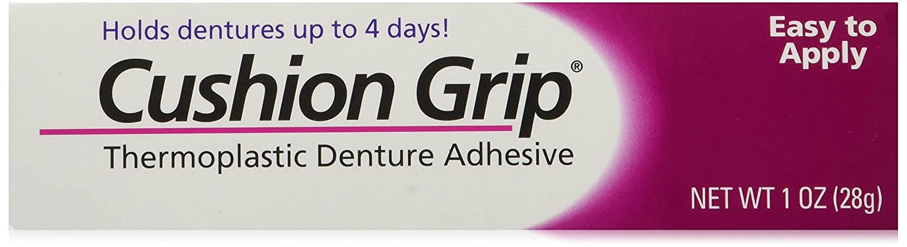 Cushion Grip Thermoplastic Denture Adhesive, 1Ounce Tubes (PACK OF 2