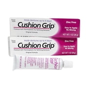 Cushion Grip Thermoplastic Denture Adhesive   Refits & Tightens Loose Dentures, Holds Up to 4 Days, Waterproof & Zinc-Free - 1 oz Pack of 2