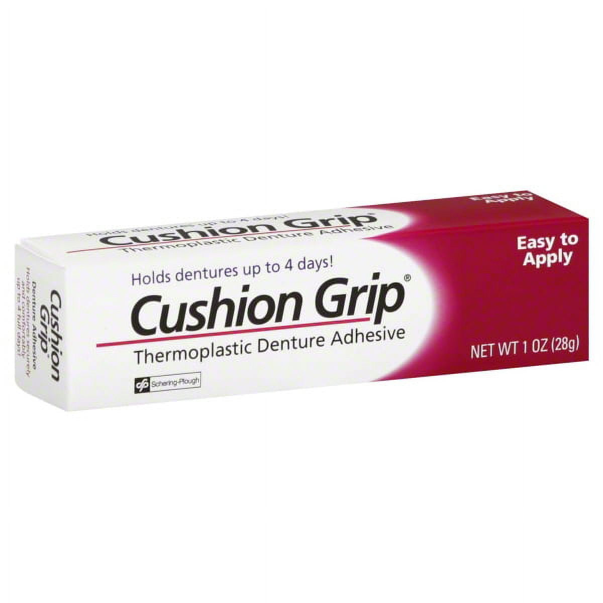 Cushion Grip Long-Lasting Thermoplastic Denture Adhesive, 1 oz.