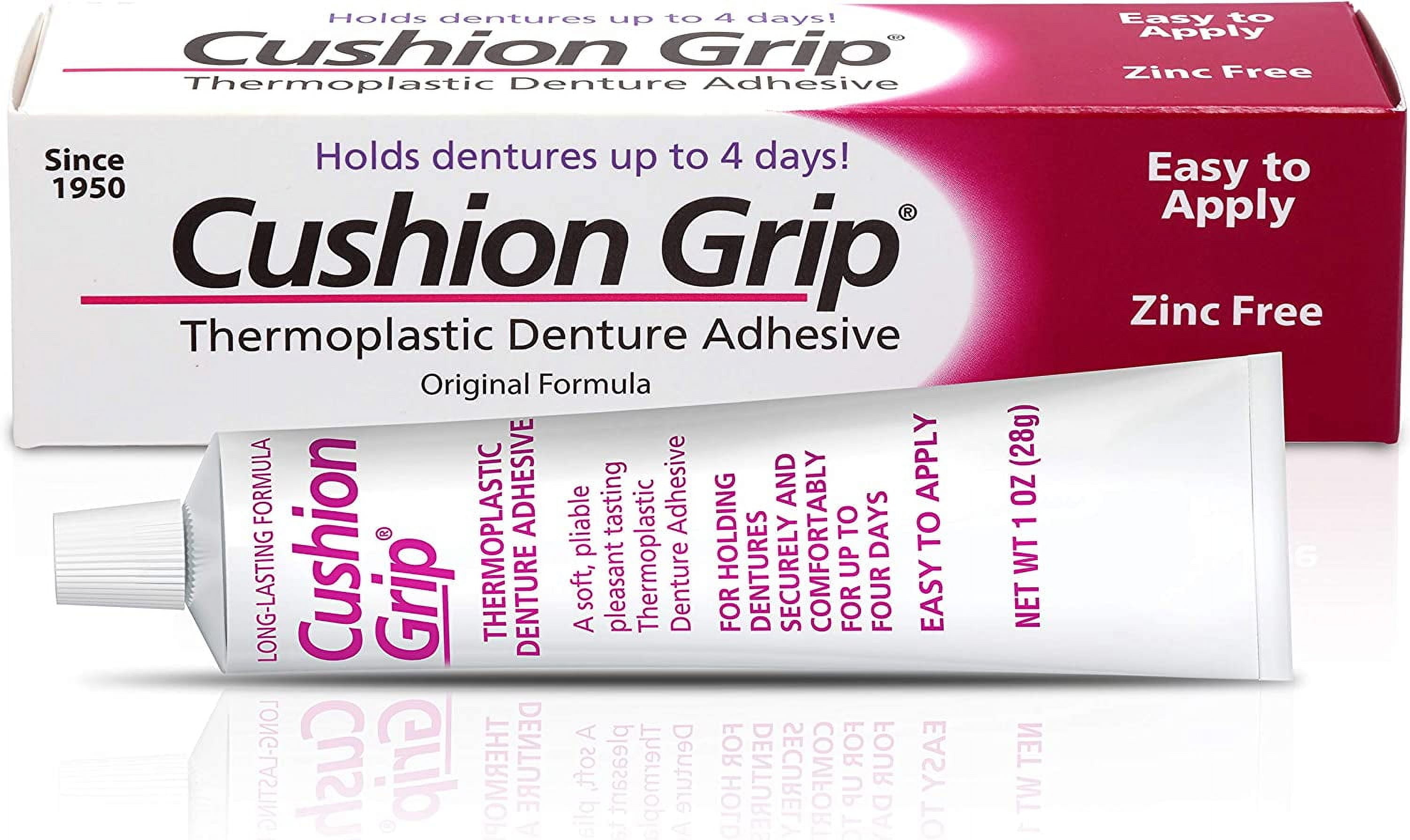 Cushion Grip Thermoplastic Denture Adhesive, Original Formula, 1 oz