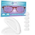 thumbnail image 1 of GMS Optical Air Cushion Contoured Adhesive Silicone Nose Pads for Glasses – 15mm Medium Length, 2.0mm Thickness, Anti-Slip Backing ( 5 Pair, Clear), 1 of 6