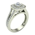 thumbnail image 1 of Cushion Halo Split Shank Diamond Engagement Ring 14K White Gold 1.10 CT TW (G,VS1), 1 of 5
