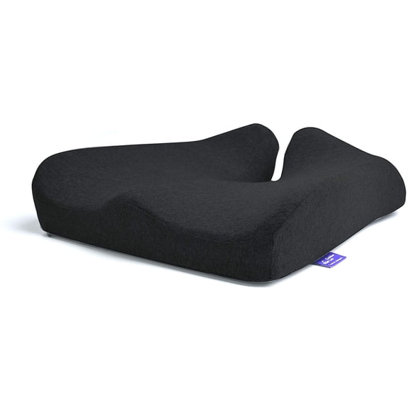 Cushion Lab Patented Pressure Relief Seat for Long Sitting Hours on Office & Home Chair - Extra-Dense Memory Foam Soft Support. Car Pad Hip, Tailbone, Coccyx, Sciatica