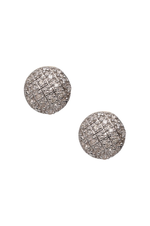 Cushion Round Diamond Unisex Adult Stud Earrings 0.15ct 10K Yellow Gold, 1.70 Gr - Goldum NYC