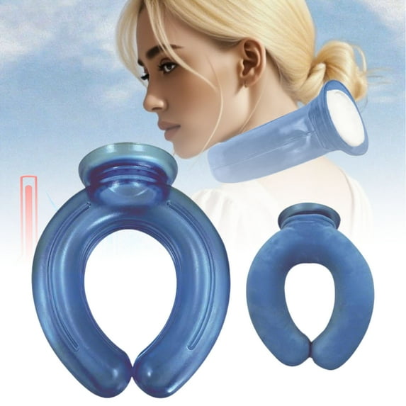 Ergonomic Neck Cushion Hot Water Bag Portable Comfort Support for Warmth and Ideal for Travel Home Use