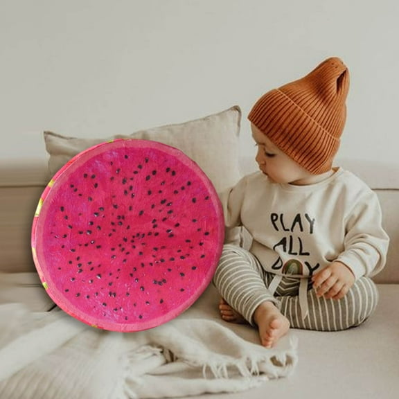 Cushion Round Throw Pillows Multipurpose Floor Padding Fruit Slice Design for Home Camping Indoor Outdoor Use