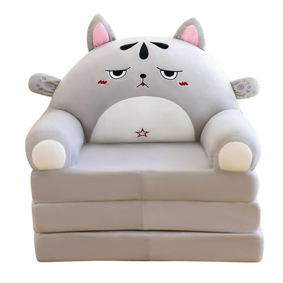 Cushion Plush Sofa Backrest Armchair 2 In 1 Foldable Sofa Cute Cartoon Lazy Sofa Flip Open Sofa Without Inner PP Cotton,Fold Out Floor Couch with Pillows for Living Room Bedroom Lounge