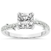 Cushion Shape 2 Carat IGI Certified Lab Grown Diamond Ring | 14K White Gold | Phoebe Twigs Diamond Ring | FG-VS1-VS2 Quality Friendly Diamonds