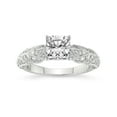 thumbnail image 1 of Cushion Shape 4 Carat IGI Certified Lab Grown Diamond Ring | 14K White Gold |Vintage Willow Lab Diamond Engagement Ring | FG-VS1-VS2 Quality Friendly Diamonds, 1 of 5