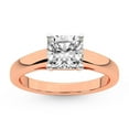 thumbnail image 1 of IGI Certified 4 Carat Cushion Shape Lab Grown Diamond Engagement Ring | 14K Rose Gold | Allen Flat Band Solitaire Lab Diamond Ring | FG-VS1-VS2 Quality Friendly Diamonds, 1 of 6