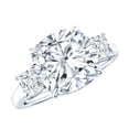 thumbnail image 1 of Rosec Jewels Cubic Zirconia 3 Stone Engagement Ring for Women - AAAAA Quality Certified - Statement Ring - with Jewelry Box, 18K White Gold, US 12.50, 1 of 7