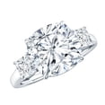 thumbnail image 1 of Rosec Jewels Moissanite 3 Stone Engagement Ring for Women - Moissanite Statement Ring - D-VS1 Quality Certified, 14K White Gold, US 10.00, 1 of 9