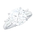 thumbnail image 1 of Rosec Jewels Moissanite 3 Stone Engagement Ring for Women - Moissanite Statement Ring - D-VS1 Quality Certified, 14K White Gold, US 3.00, 1 of 9