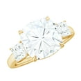 thumbnail image 1 of Rosec Jewels Moissanite 3 Stone Engagement Ring for Women - Moissanite Statement Ring - D-VS1 Quality Certified, 18K Yellow Gold, US 9.50, 1 of 9