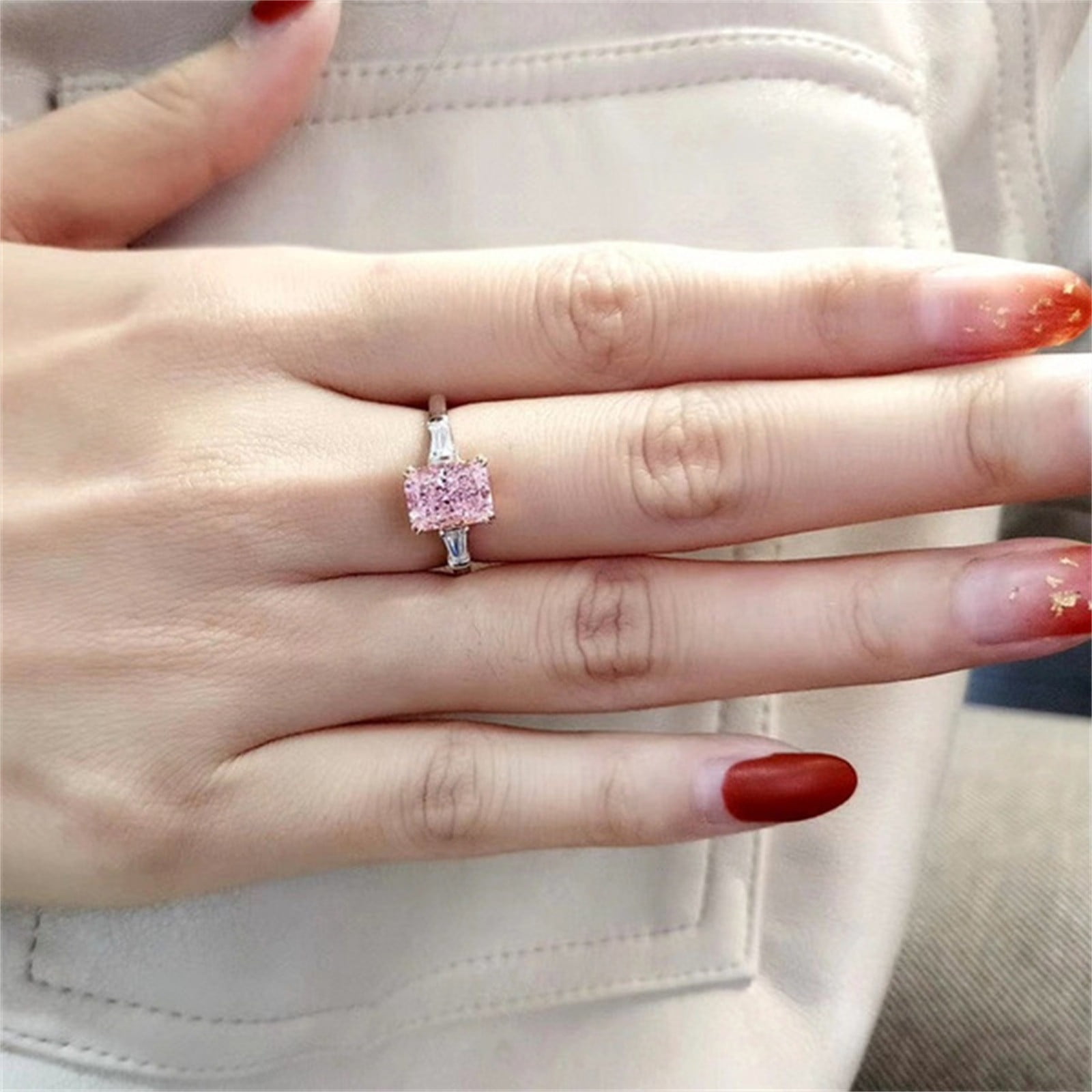 Cushion Shaped Pink Diamond Zircon Ring Valentine s Day Engagement Ring 33a2636b bcab 47ed 9ef3 a1f36f9f593e.9ff5c2d2b0177254b3c209a387a6b603