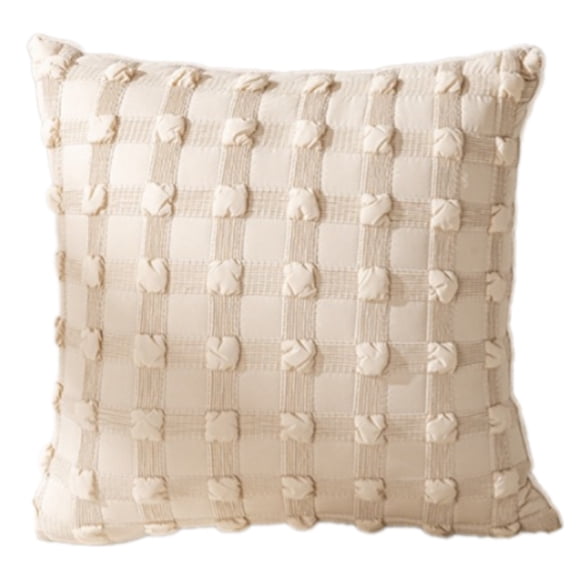 Cushion Slipcover Cotton and Plush Throw Pillow Case for Bed Couch Sofa Home Decoration Accent 17.2x17.2Inch