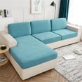 thumbnail image 1 of Cushion Sofa Seat Cover Tightly Wrapped Protection Plush Fiber Living Room Clearance blue, 1 of 4