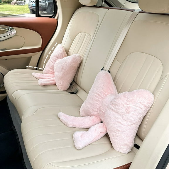 Cushion Throw Pillows Soft Furry Bowknot Pillow Decorative for Living Room CouchCute Stuffed Lumbar Bow Pillow for Home