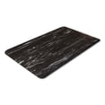 thumbnail image 1 of Cushion-Step Marbleized Rubber Mat, Rectangular, Black Smooth Surface, 36" x 60" | Bundle of 2, 1 of 1