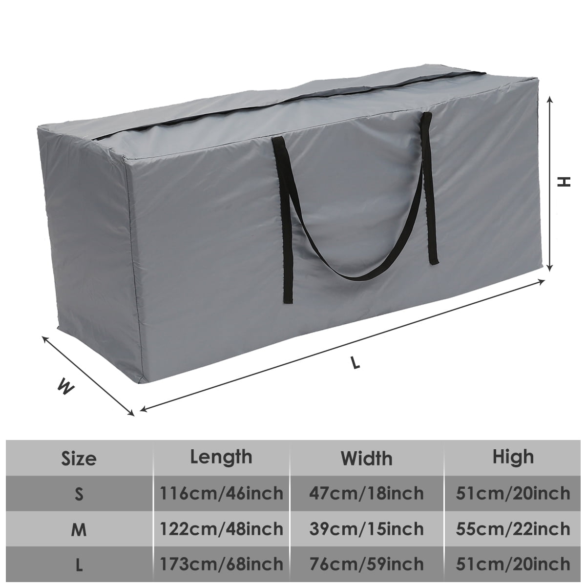 Cushion Storage Bag Large Capacity Furniture Protective Cover Outdoor